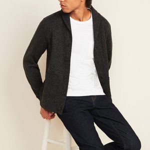 Old Navy Black Sweater Fleece Shawl Cardigan